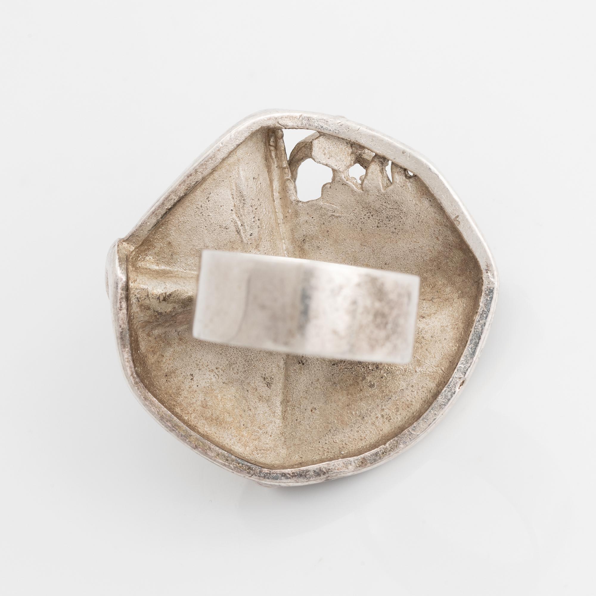 Björn Weckström, ring "Jaaras dröm", sterlingsilver. Lapponia, Finland, 1971.