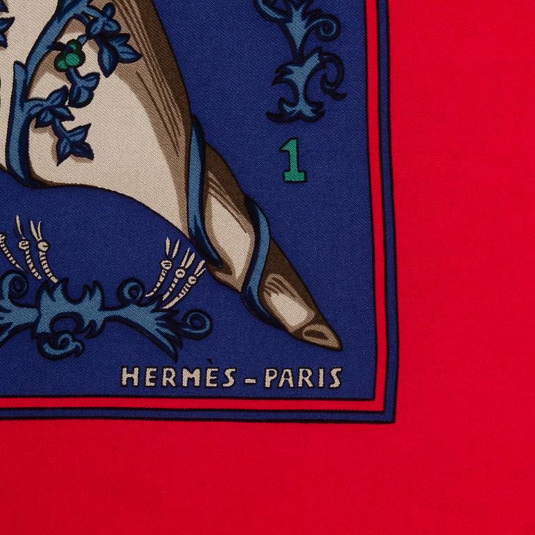 HERMÈS, a silk scarf 'Le Tarot'.