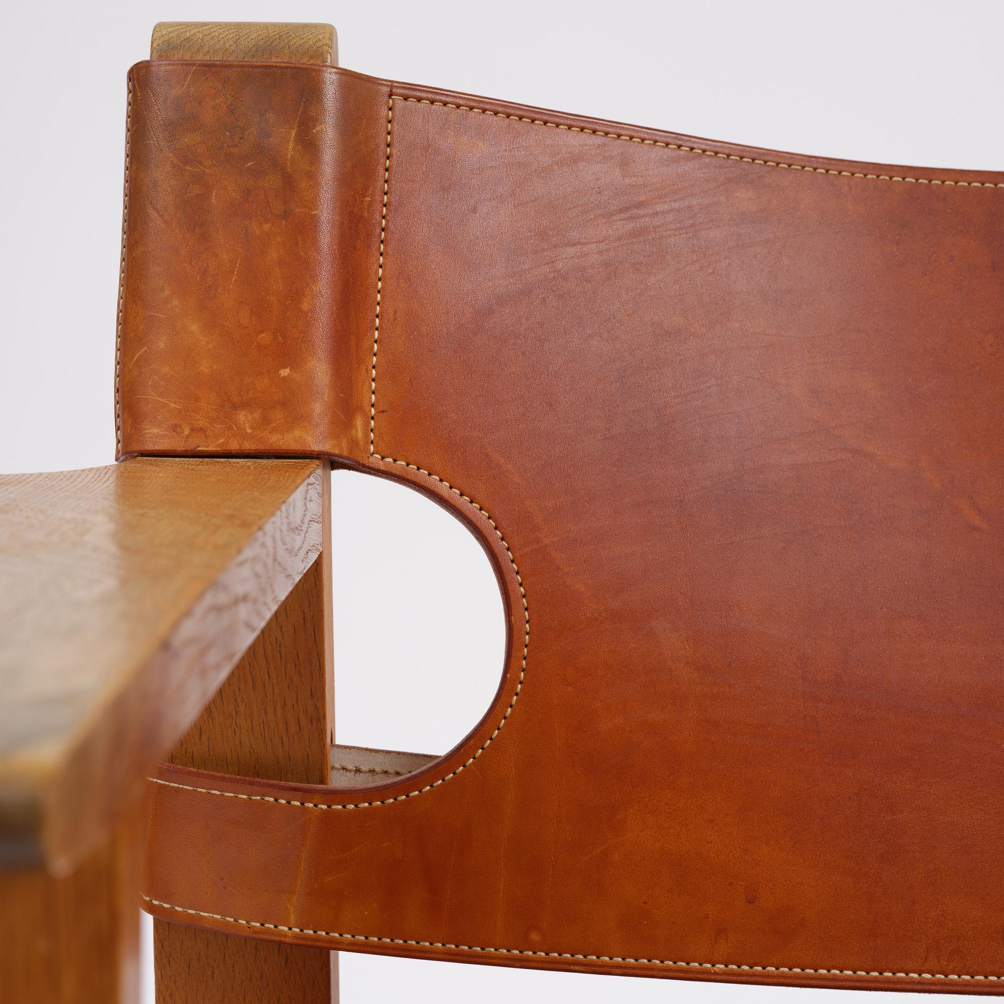 Børge Mogensen, a pair of armchairs, "The Spanish Chair", model 226, Fredericia Stolefabrik, Denmark 1960s.