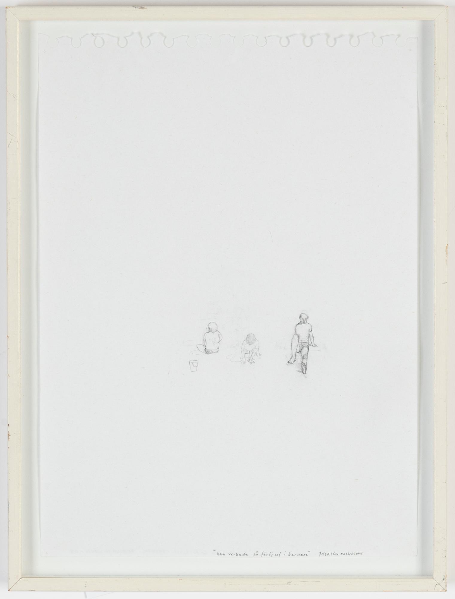 Patrick Nilsson, blyerts på papper, signerad, utförd 2003.