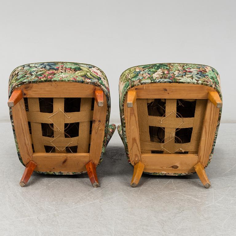 A pair of 1930s-40s easy chairs.