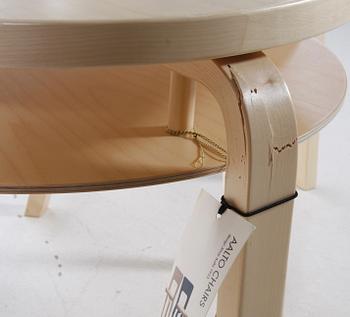 BORD "907 C", 2 st STOLAR "65", Alvar Aalto, Artek, Finland.