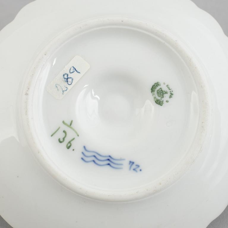 Three 'Blue Fluted' / 'Musselmalet' porcelain matchbox stands, Royal Copenhagen, models 136, 546, 2044, 1898-1923.