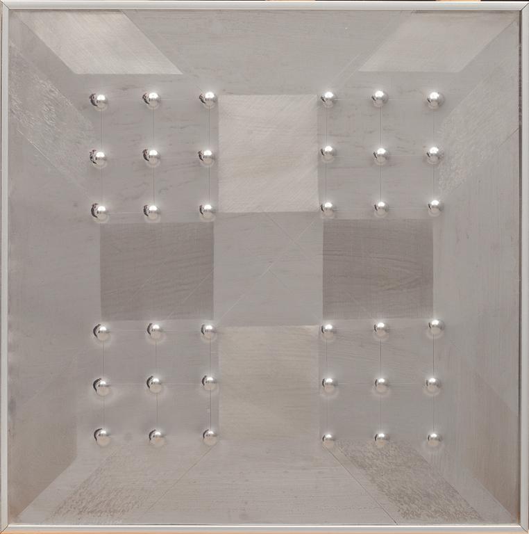 ALEXIUS HUBER, metallrelief, signerad.