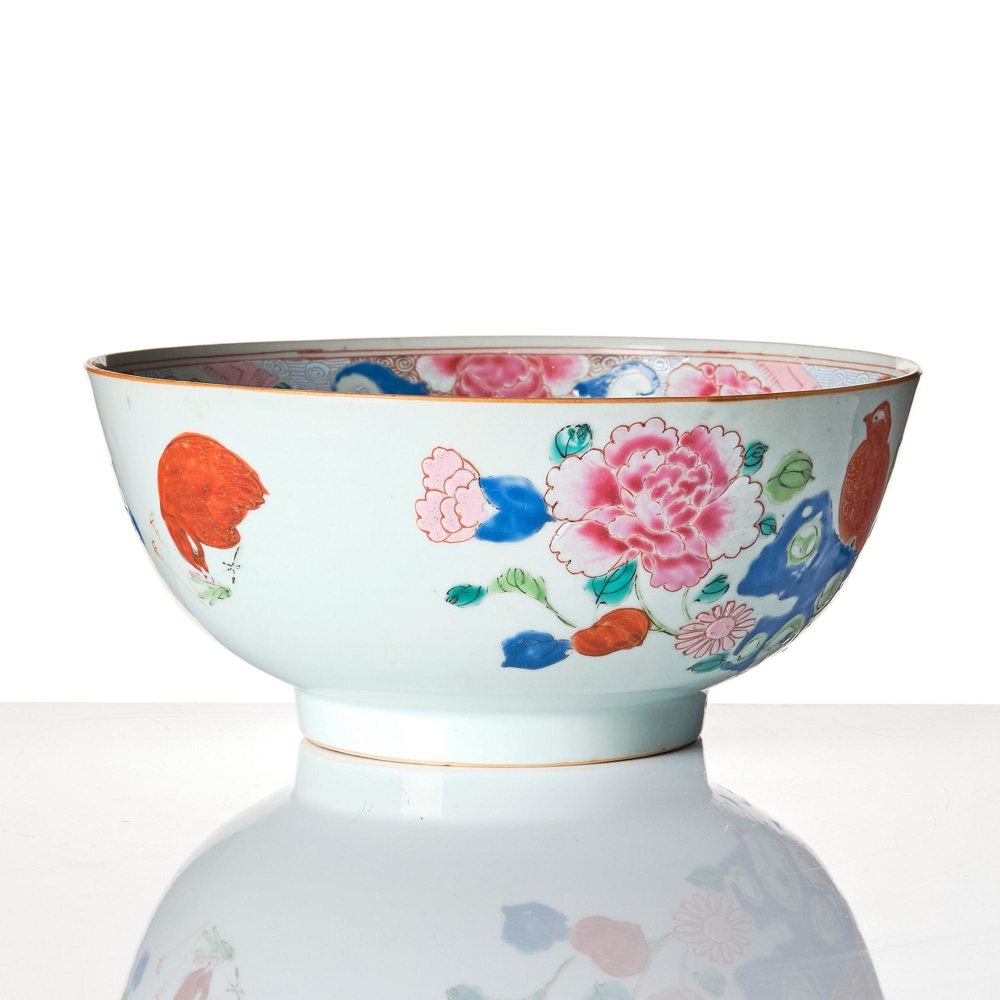 Skål, kompaniporslin. Qingdynastin, Qianlong (1736-95).