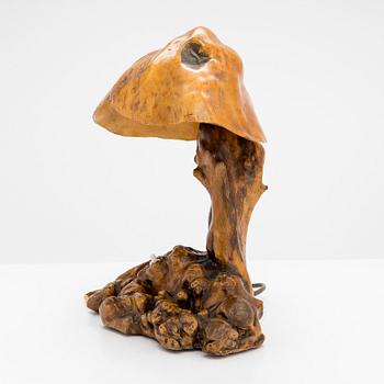 A Finnish 1940s burl table light, Rukajärvi 1943.
