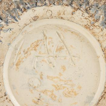 Astrid Anderberg, a stoneware sculpture/candle holder, Sweden, signed.