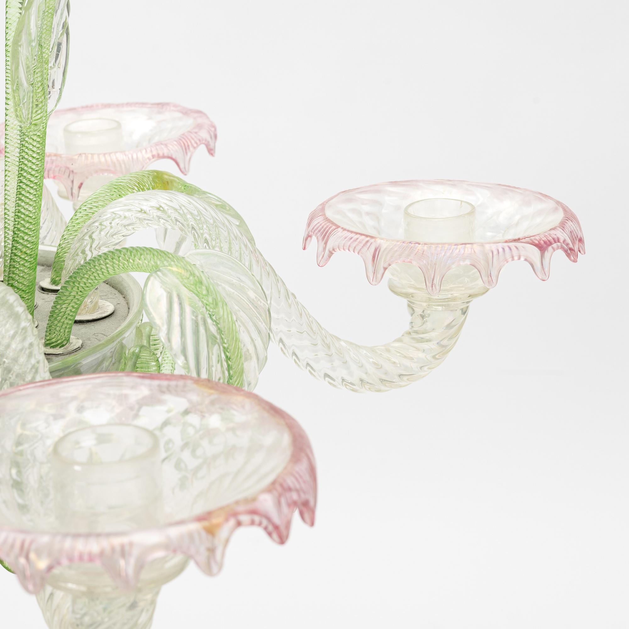 A Venetian style chandelier, mid 20th Century.