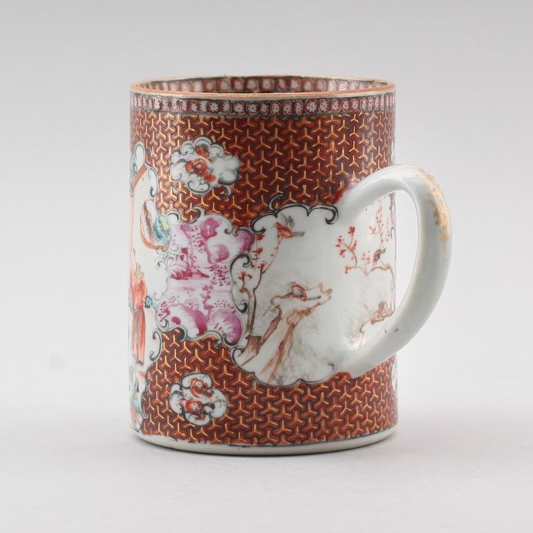 MUGG, porslin, Kina, Qianlong 1736-1795.
