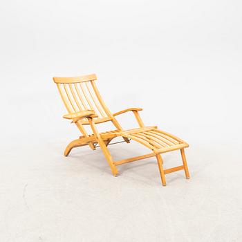 A wooden deck chair later part of the 20th century.