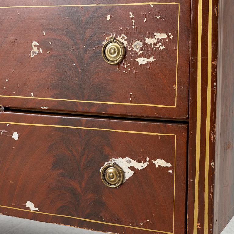 A late Gustavian commode from J. N. Asplinds workshop in Falun (1785-1820).