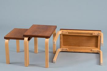 Alvar Aalto, A SET OF THREE SIDE TABLES, 88.