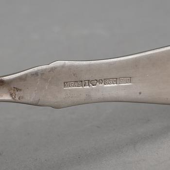BESTICK, silver, 20 delar, silver, K G Markströms Guldsmeds AB, Uppsala, 1900-talets andra hälft. Totalvikt ca 760 g.