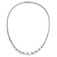 A 14K white gold necklace, with brilliant-cut diamonds totalling approximately 11.94 ct. With certificate.