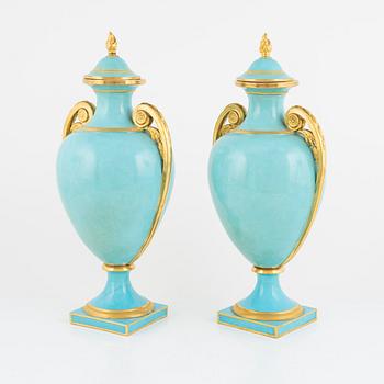 Urn pair, Rörstrand, second half of the 19th century.