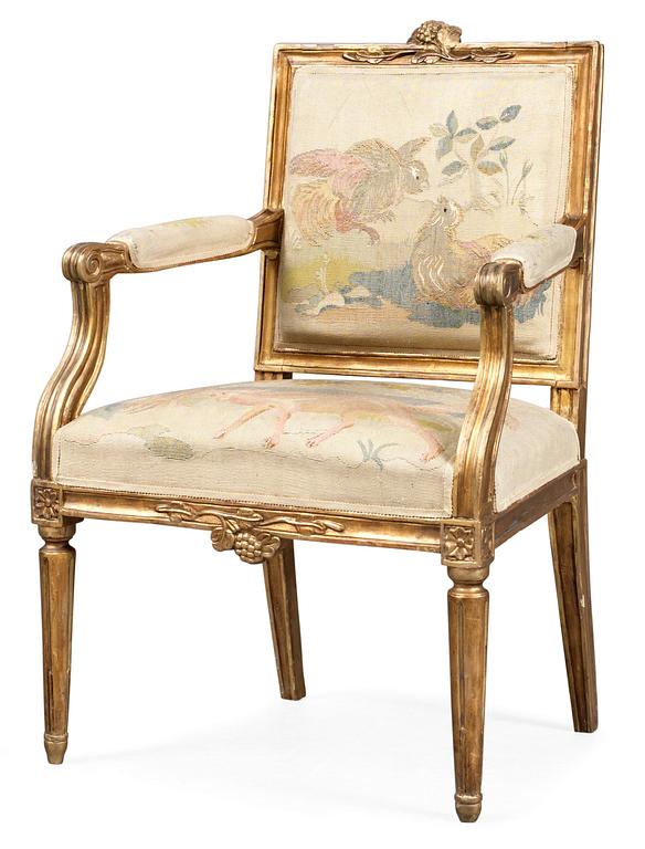 A Gustavian armchair.