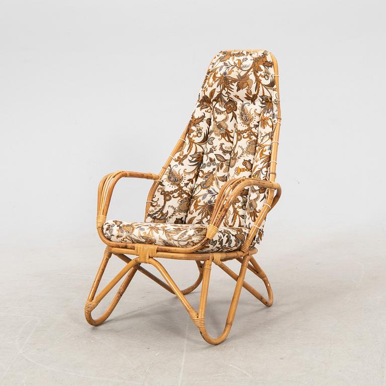 A rattan armchair from the sencond half of the 20th century.