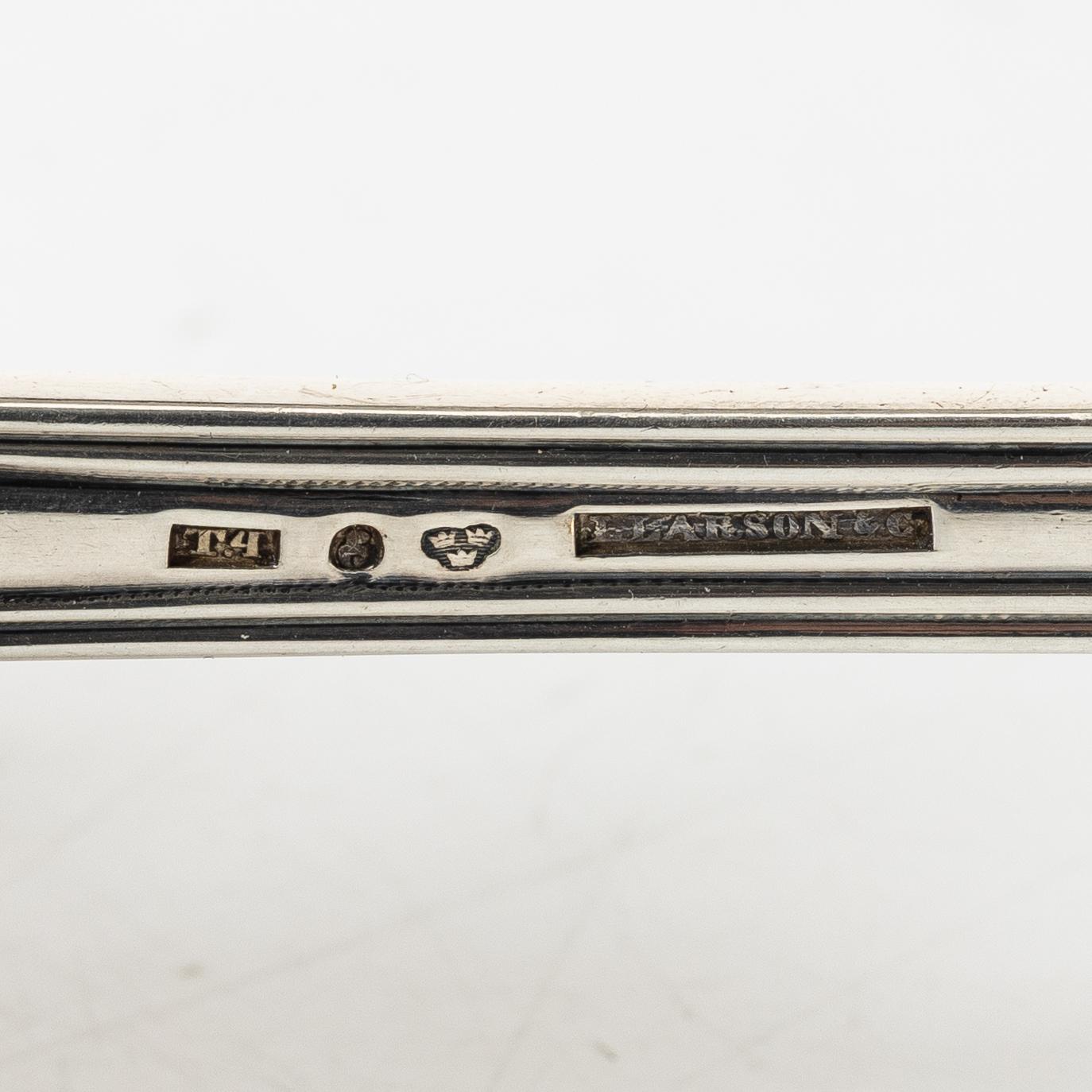 Bestick, silver, 6 delar, "Olga", 1849 - 1891.