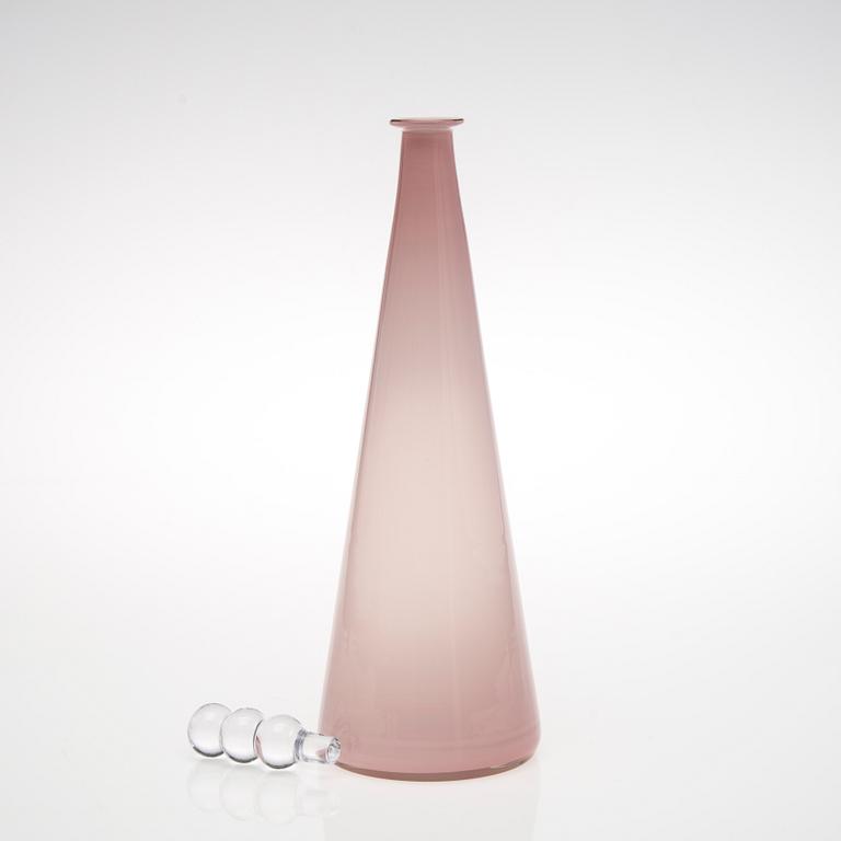 FLASKA, glas, "Tzarina", signerad Nanny Still, Riihimäen Lasi.