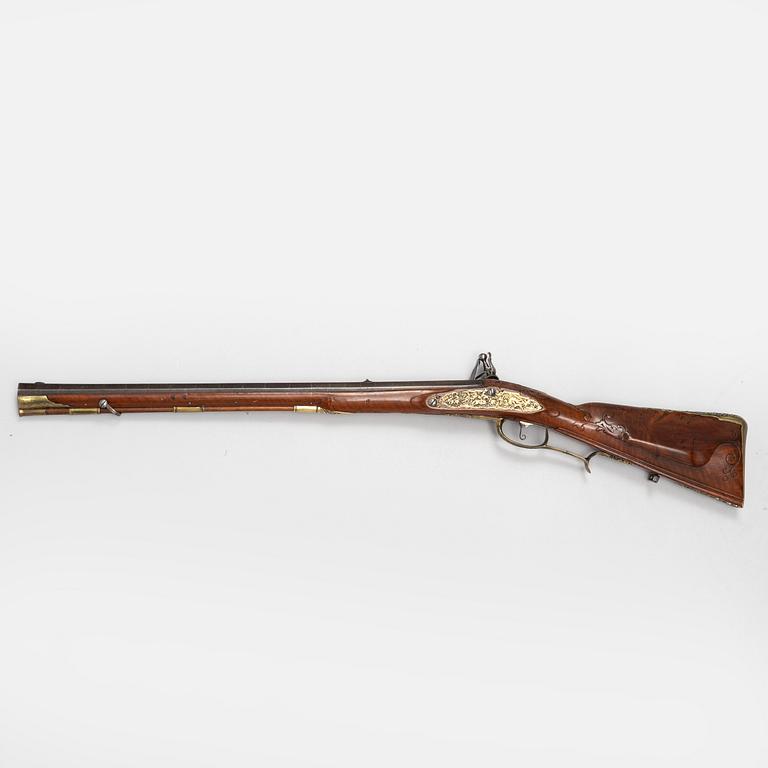 Flintlåsstudsare, signerad Caspar Lotz, Teinitz (Prag omkring år 1800).