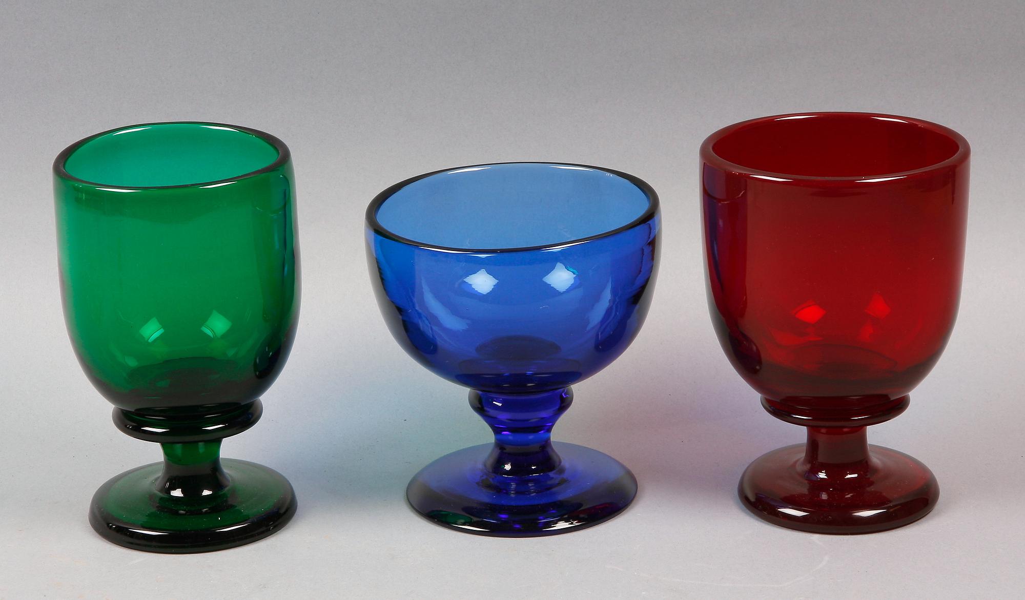 POKALER, 3 st, glas. Monica Bratt, Reijmyre.