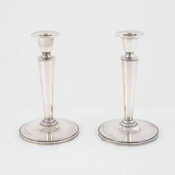 Eric Råström, ljusstakar, ett par, silver, CG Råström, Stockholm 1973.