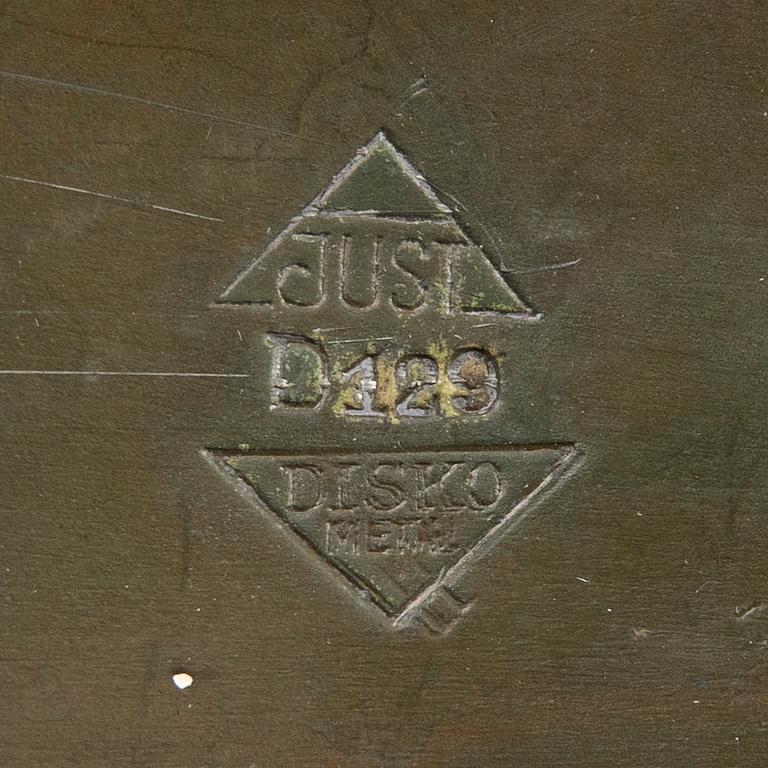 Just Andersen, vaser och bricka, 3 dlr, Danmark, 1900-talets första hälft.