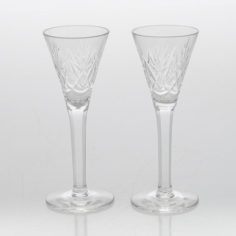 An 'Yrjö' crystal glassware set, 58 pieces, Riihimäen Lasi, Finland, latter half of the 20th century.