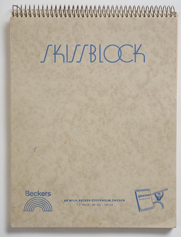 Lotte Laserstein, Sketchbook with approximately 42 drawings, of which 1 is signed.