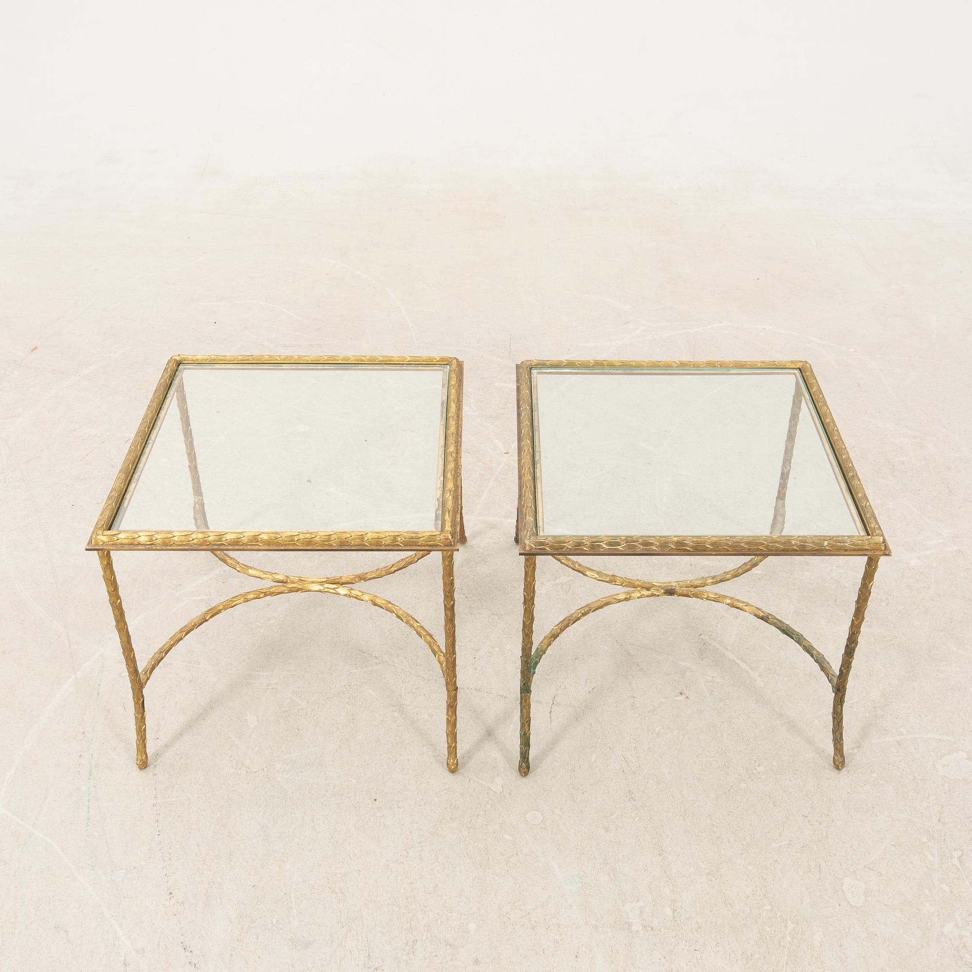 Side table, a pair, probably France, 1950s.
