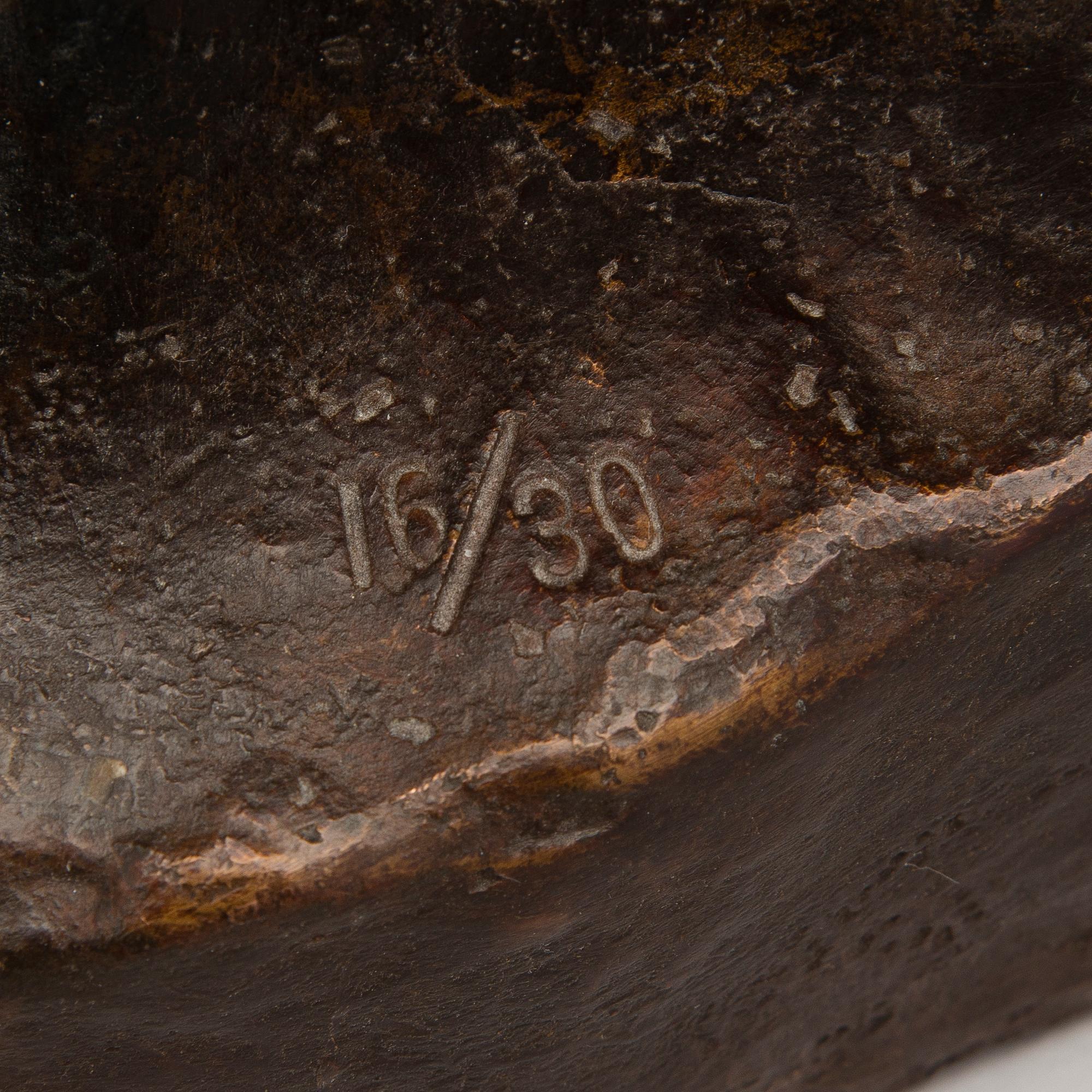 bronze, signed and numbered 16/30, later cast by Wikström museum at Visavuori.