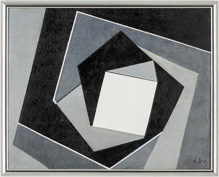 OKÄND KONSTNÄR, olja på duk, monogramsignerad A.O-n, 1900-talets andra hälft.