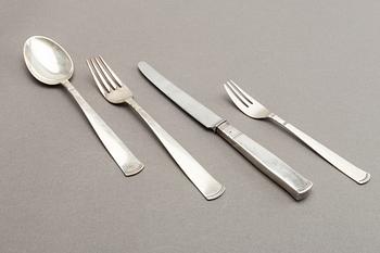 Silverware "Rosenholm", GAB, 34 parts. Total weight app. 1300 grams.