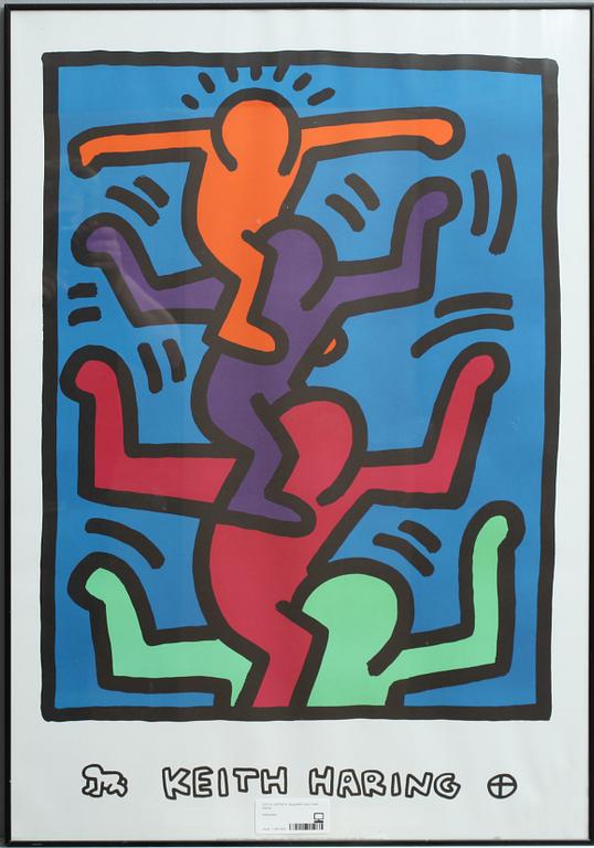 KEITH HARING, affisch, litografiskt tryck.