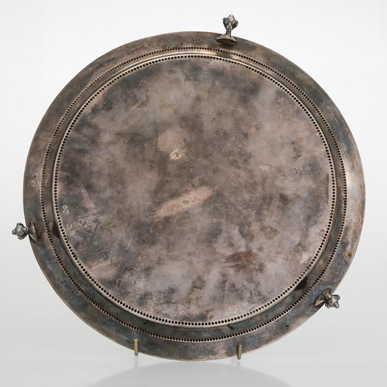 Salver, sterling silver, Mackay, Cunningham & Co, Edinburg 1876.