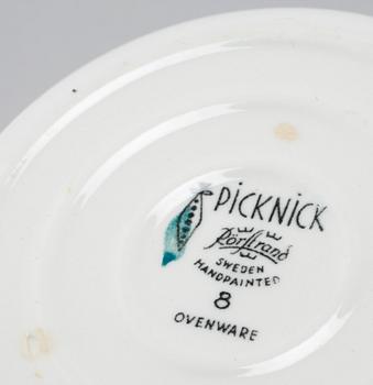 Four pieces of tableware by Marianne Westman for Rörstrand, model "Picknick", 1956-69.