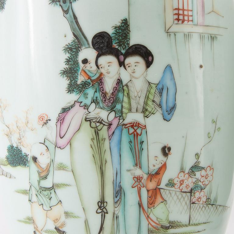 Floor vases 2 similar China 20th century porcelain.