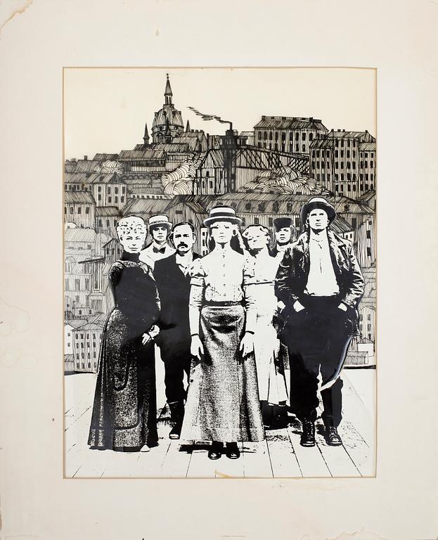 SVENOLOV EHRÉN, collage av plast och fotografi, 1900-talets andra hälft.