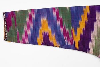 A silk Ikat Chapan, Central Asia, 1880s.