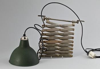 TAKLAMPA/VÄGGLAMPA, metall, 1900-talets mitt.