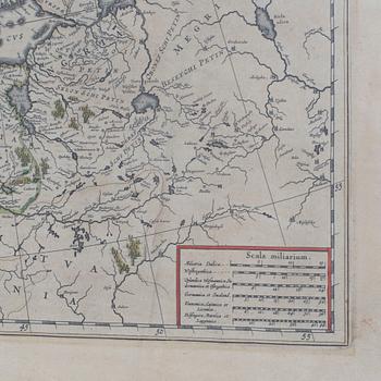 ANDERS BURE, JOAN BLAEU, map, copper engraving, Antwerpen, ca 1650-60.