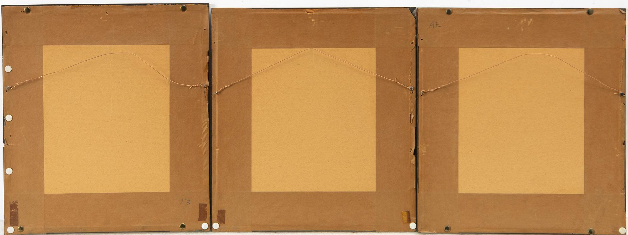Japanska träsnitt, 19 stycken, med två försättsblad, Japan, 1900-talets första hälft.