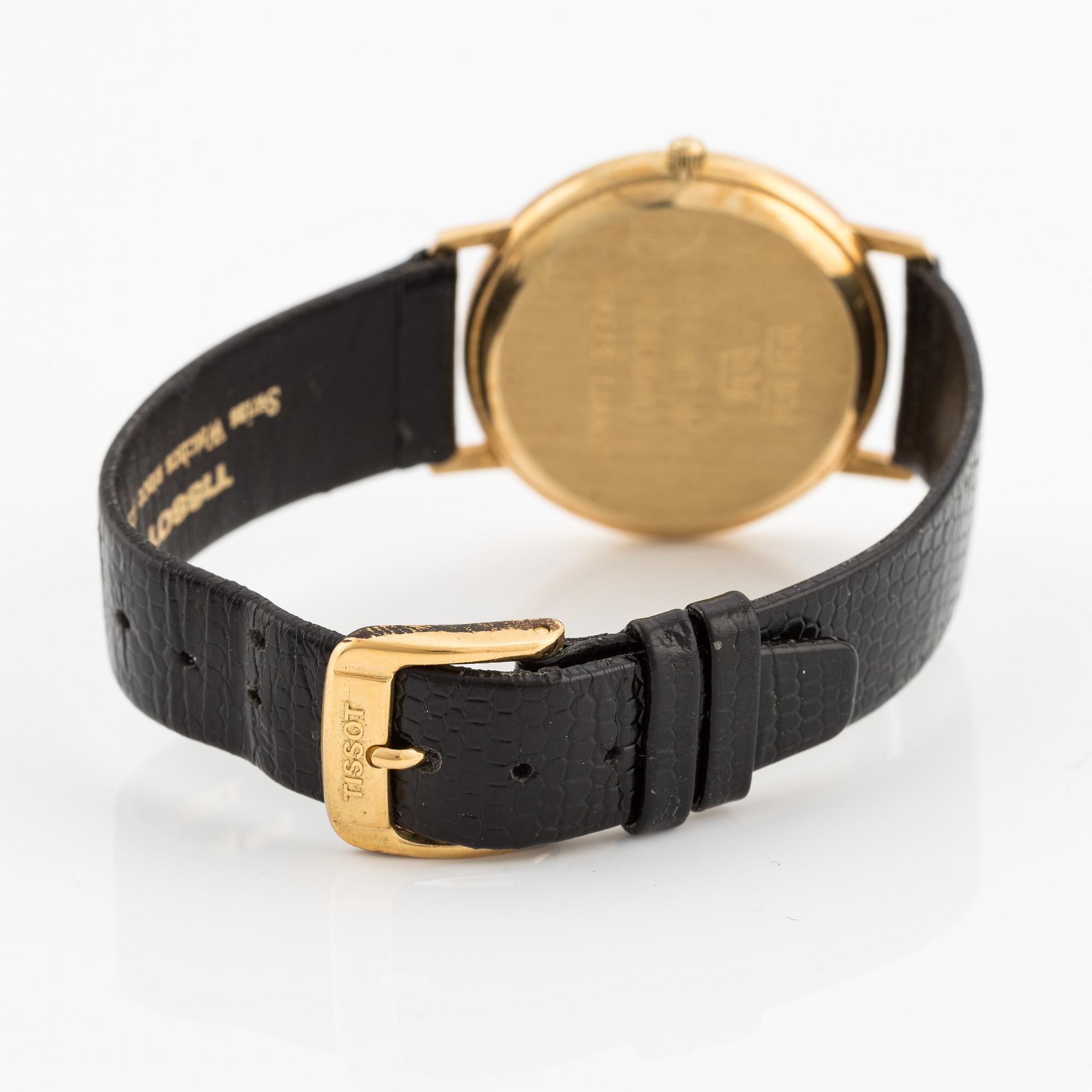 Tissot, wristwatch, 18K gold, 33.5 mm.