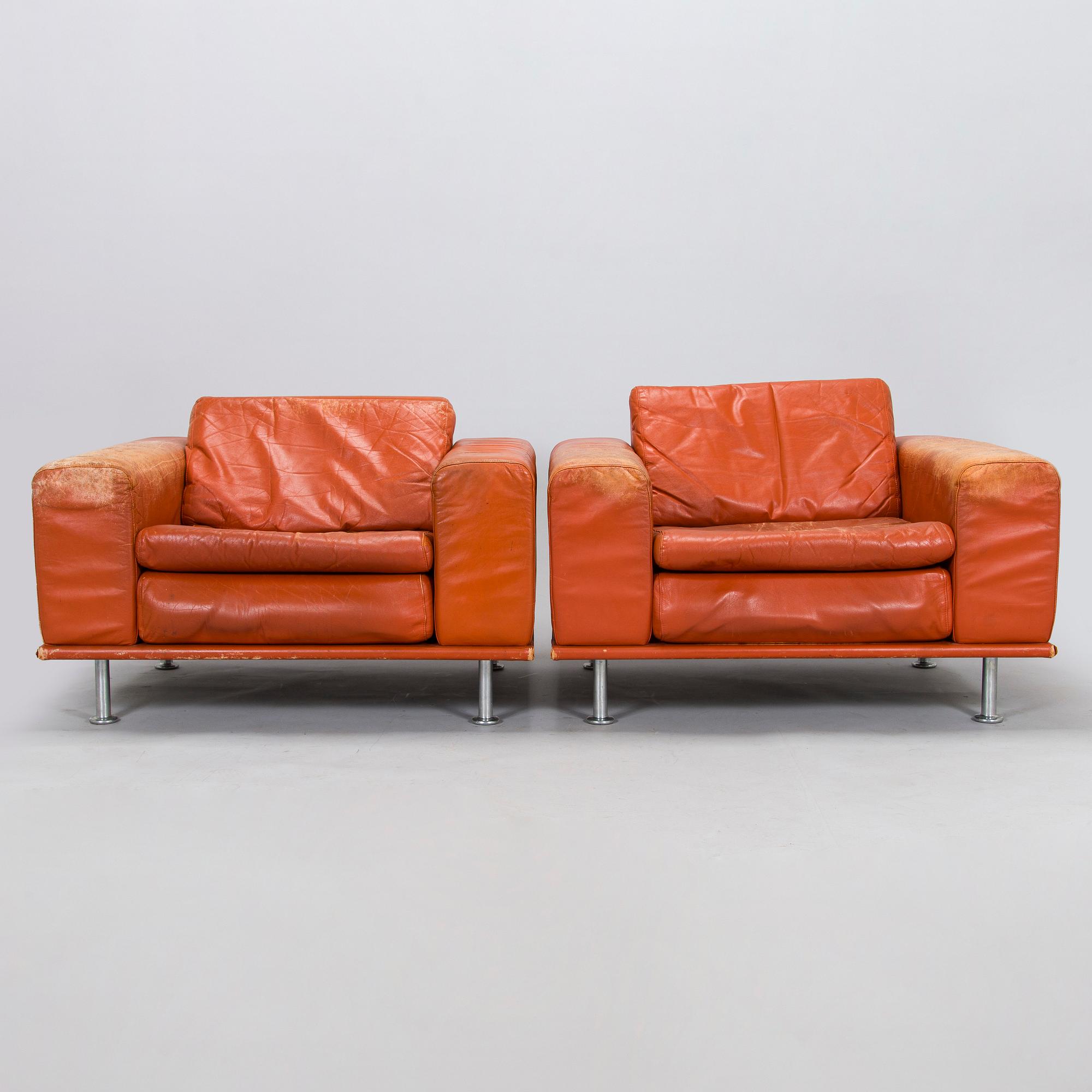 Yrjö Kukkapuro, nojatuoleja, pari, "Variaatio", tilaustyö, Haimi, 1970-luvun loppu.