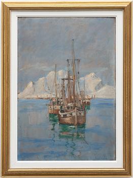 Rikard Lindström, Fishing boats at Lofoten.