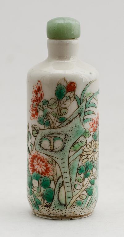 SNUSFLASKA, porslin, 1800-tal, Kina.