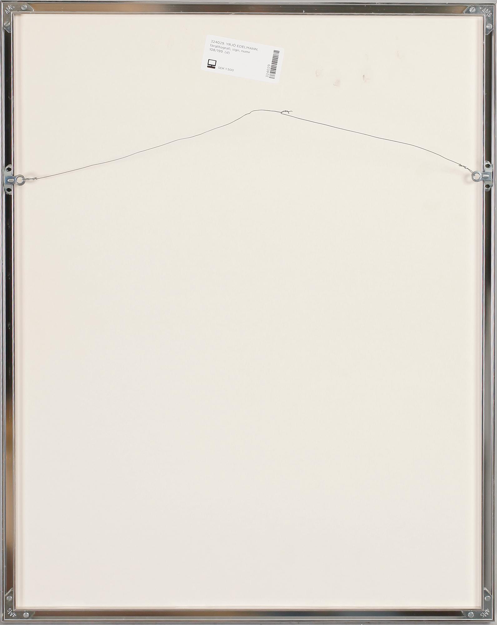 YRJÖ EDELMANN, färglitografi, sign, numr 108/199.