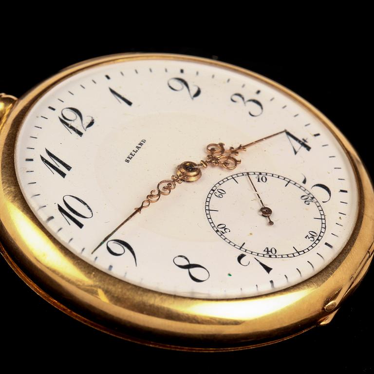 FICKUR, 18k guld, 1900-tal. Vikt 87 g.