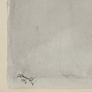 Renato Ranaldi, signed and dated 1986. Ink.