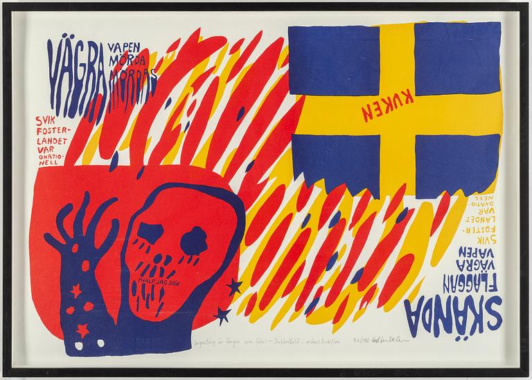 CARL JOHAN DE GEER, silkscreen in colours, signed 32/190.